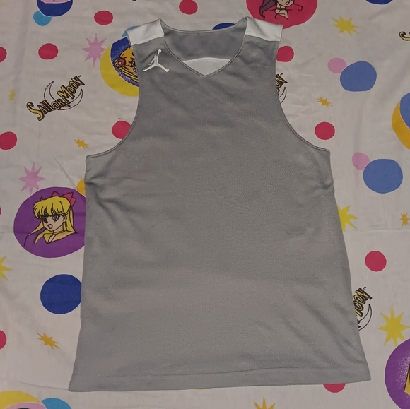 Jordan Reversible Basketball Jersey Jumpman Gray & White Nike Michael Air - Picture 3 of 8